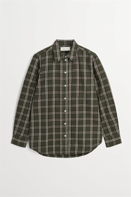 SKALL STUDIO NICO SHIRT GREEN/WHITE CHECK